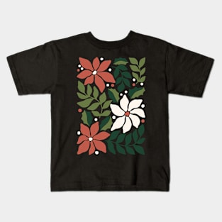 Christmas Flowers Kids T-Shirt